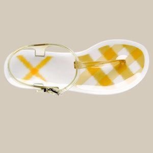 Burberry Nova Check Jelly T Strap Sandals Sz 37
